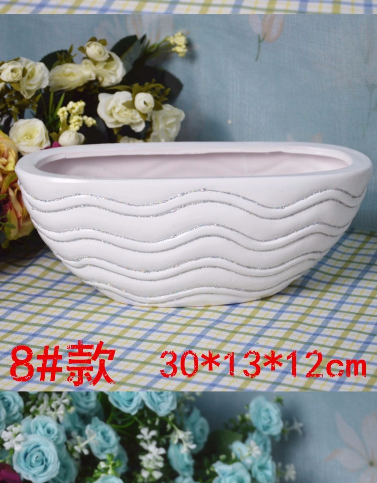 Sản phẩm mới Chậu hoa lụa DIY làm bằng tay vớ cắm hoa cắm hoa bình gốm Full - Vase / Bồn hoa & Kệ chậu gốm trồng cây