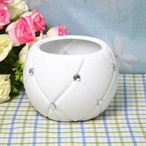  New products on the shelf wire mesh flower flower arrangement flower pot Plastic diamond vase diy handmade stockings flower hot sale