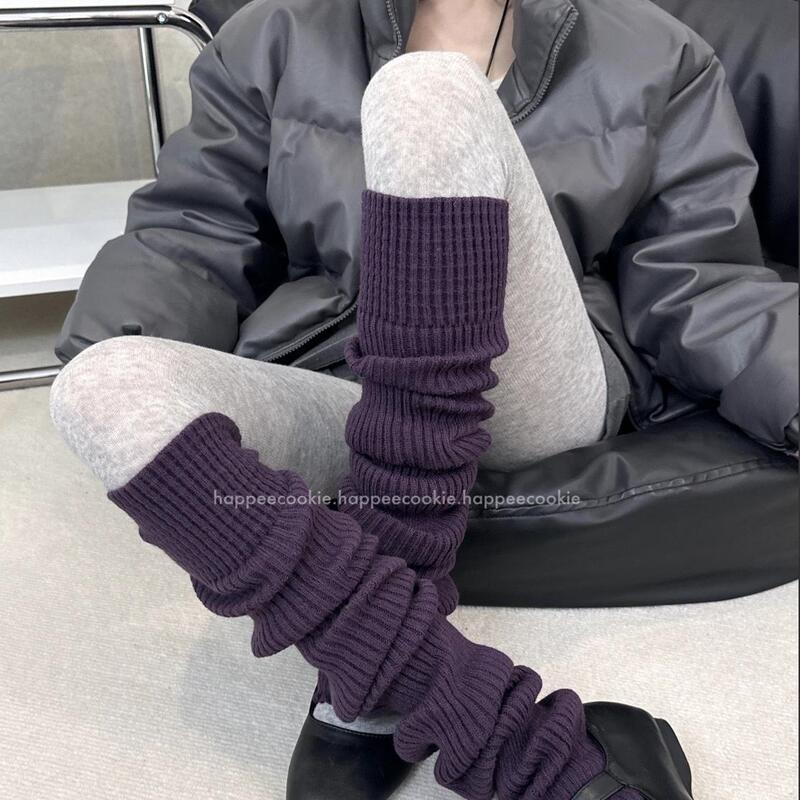75Cm/55Cm Ballet Elegant Stretchy Warm Autumn and Winter Yoga Over-The-Knee Slouch Socks Leg Warmers
