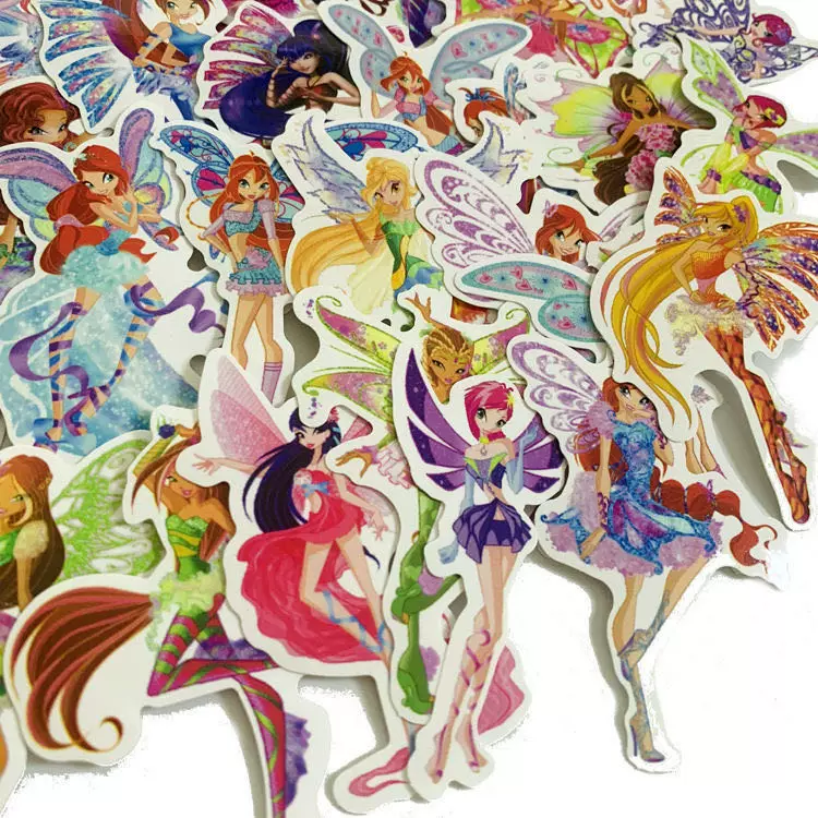 Набор стикеров Magic Cartoon, ПВХ, 70 шт., 4–8 см, водостойкие, съемные