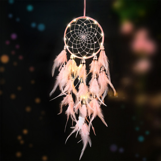 Indian Feather Dream Catcher Pendant Lighting Creative Dream Catcher Decoration Wind Chime Pendant Indoor Decoration Gift