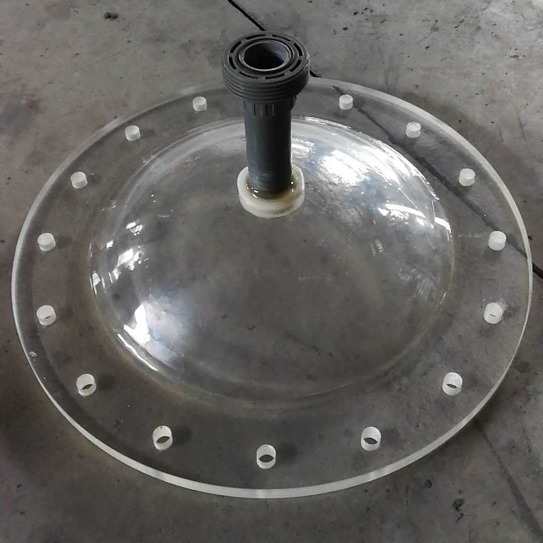 Organic glass mixed bed column flange sealing head water pipe upper and lower cover transparent column various sizes pure water equipment to set