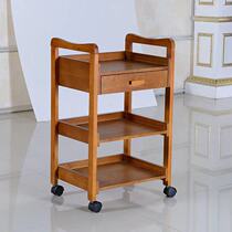 Solid Wood Beauty Cart Beauty Hair Tool Car Triple Layer With Drawer Beauty Rack Hair Salon Beauty Salon Small Cart