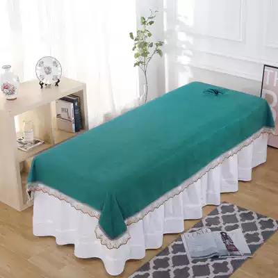 Chevne lace beauty bed sheet Beauty salon special physiotherapy massage bed sheet custom-made with holes