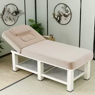 High-end beauty bed, special massage bed for beauty salon, Tuina bed, household moxibustion physiotherapy bed with hole pattern embroidery, body bed