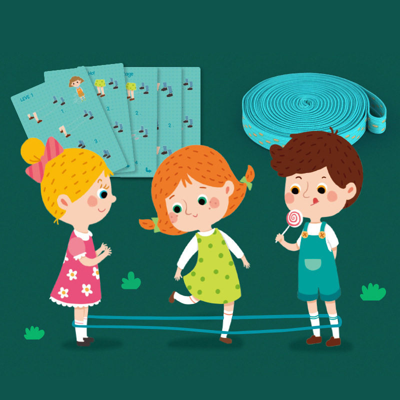 mideer Mi deer children's outdoor games rubber band primary school students jumping rubber band men and women skipping rope elastic nostalgic game