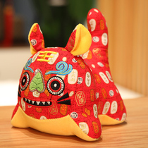 Tiger pillow cute tiger pillow cloth doll Fuhu mascot doll doll small New Year pendant decoration arrangement