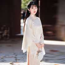 Su-style cheongsam spring improved coat everyday simple and elegant 2022 new French style retro style long shawl