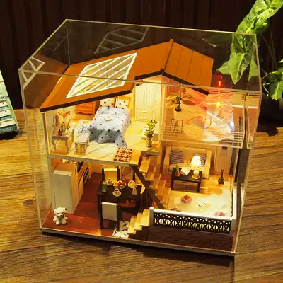 Handmade diy wooden Music Box Music Box Sky City Creative birthday gift for girls girlfriends little girl