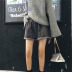 Phiên bản hàn quốc mùa thu đông của phụ nữ buông xõa màu hoang dã thun thun nhung quần short eo cao cạp cao quần ngoài ống quần thủy triều quần giả váy nữ đẹp Quần short