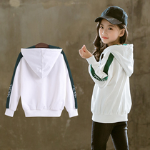 Girls clothes spring and autumn 2021 new childrens clothing Korean version of the tide big children foreign-style female childrens spring long sleeve jacket
