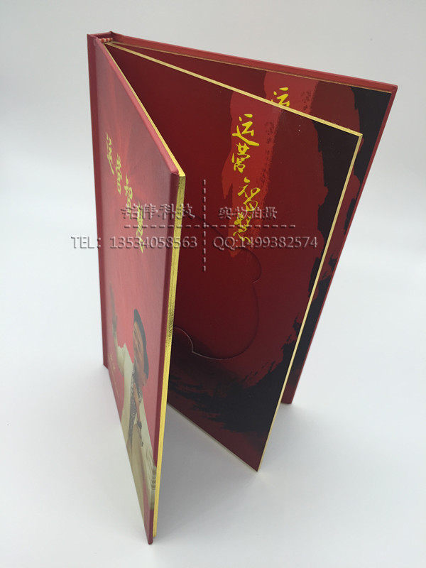 CD-ROM box custom hardcover CD-ROM box printing Multi-piece wooden box Carton production packaging custom burning