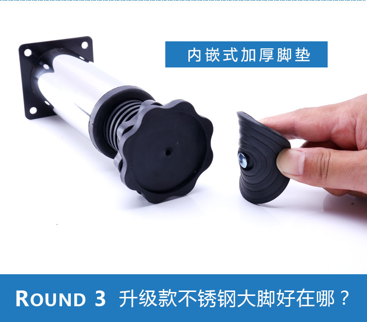 Máy giặt cơ sở tủ lạnh khung nâng cao tấm khung thép không gỉ dày điều chỉnh chân lăn tự động - Kệ kệ góc tường