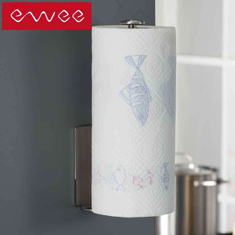 Germany ewee stainless steel kitchen paper towel holder bathroom roll paper rack paper drill-free towel holder without marks stick hook hook hook