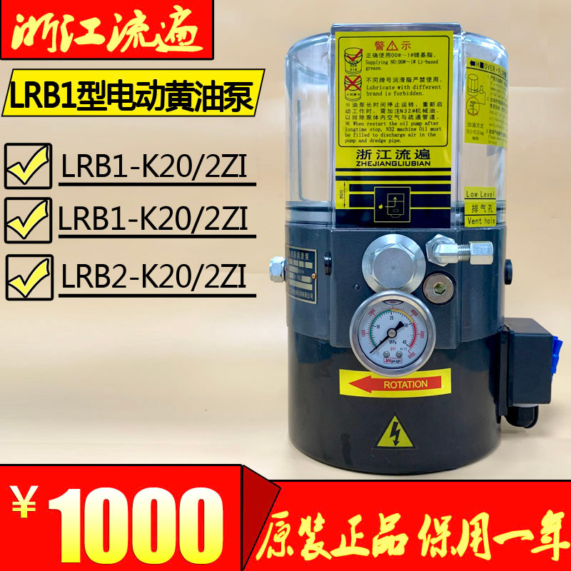 Zhejiang flow electric grease lubrication pump heavy oil LRB2 Yangli punch electric cream pump LRB1-K20 2ZI