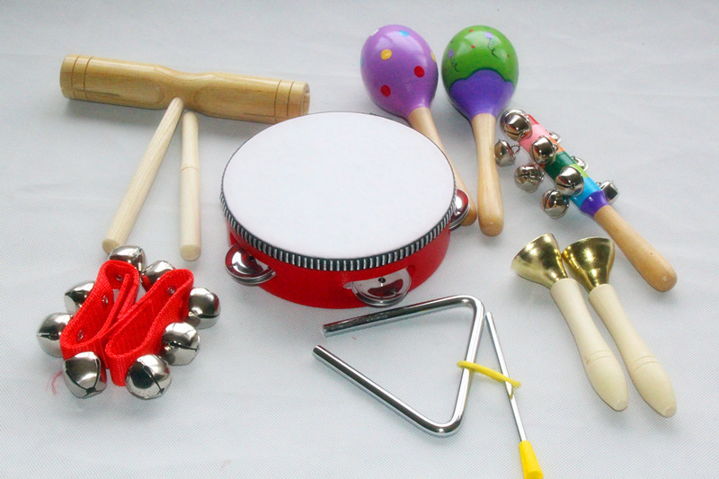 Orff nhạc cụ kết hợp đồ chơi trẻ em bộ gõ hỗ trợ giảng dạy âm nhạc giáo dục sớm bộ đồ chơi đàn em bé