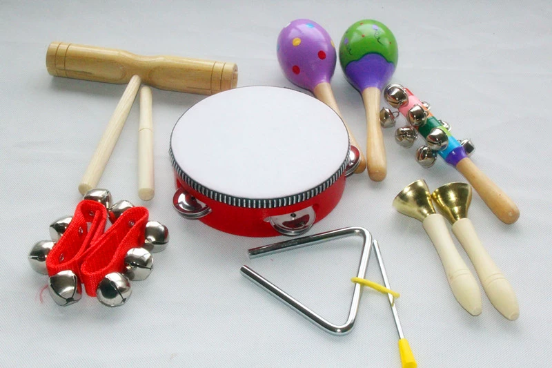 Orff nhạc cụ kết hợp đồ chơi trẻ em bộ gõ hỗ trợ giảng dạy âm nhạc giáo dục sớm bộ đồ chơi cây đàn đồ chơi