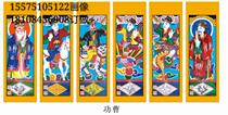 Four-valued Tsao Eight Immortals Eight Immortals portraits The ten Temple Yan Wangs case 24 Filial Piety Hall Arrangement