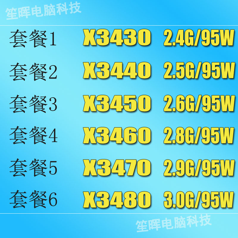 Xeon X3430 X3440 X3450 X3460 X3470 X3480 1156 Desktop Scatter CPU