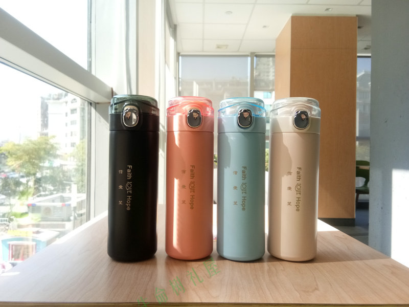 Insulation Cup Water Glass Cute Art Vacuum 304 Stainless Steel Bounce Cup Festival Cup Christmas Pass