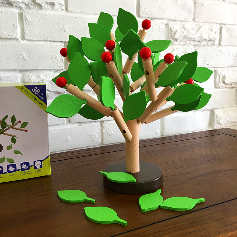 Children's hands-on spelling of toy male girls to dismantle and insert leaves building blocks kindergarten early to teach puzzle toys 3-6 years old