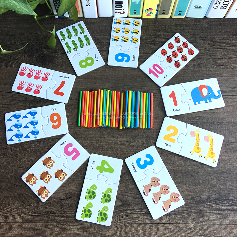 Baby Digital Matchmaking Card Children 3-6-year-old mathematical operation box Number of sticks Arithmetic Learning Early Teaching Puzzle Toys