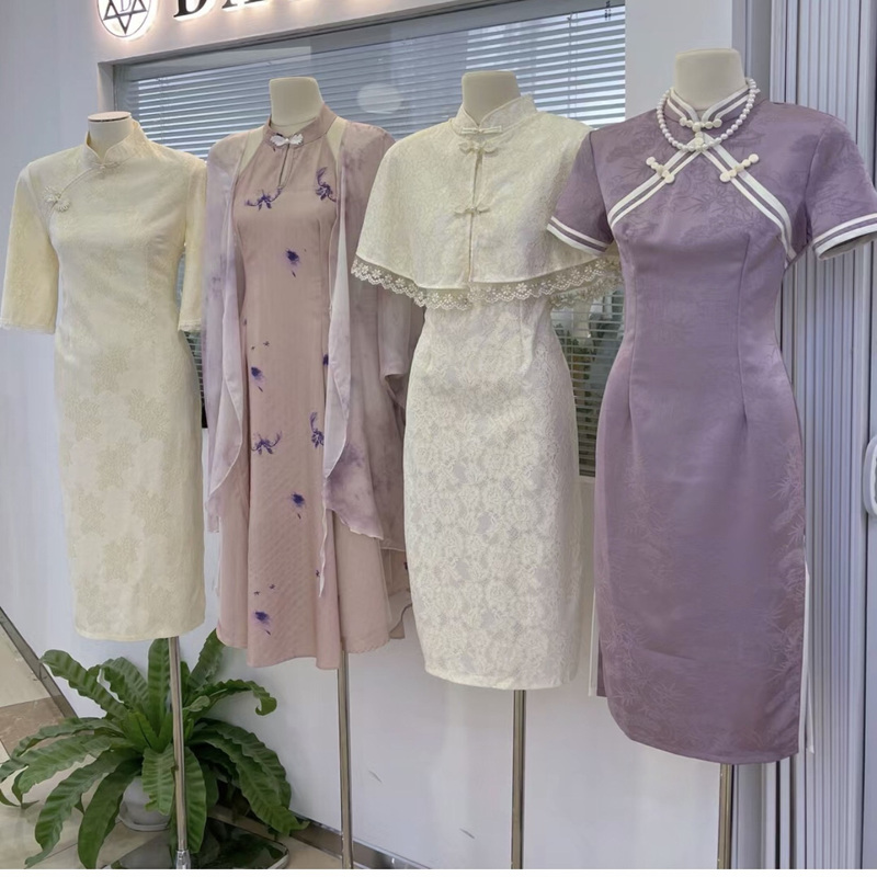 No. 5 Live Streaming Link: High-End Long-Style Elegant Chinese-Style Old Shanghai High-End Republic of China Style Qipao Long Dress No. 5 Live Streaming Link: High-End Long-Style Elegant Chinese-Style Old Shanghai High-End Republic of China Style Qipao Long Dress