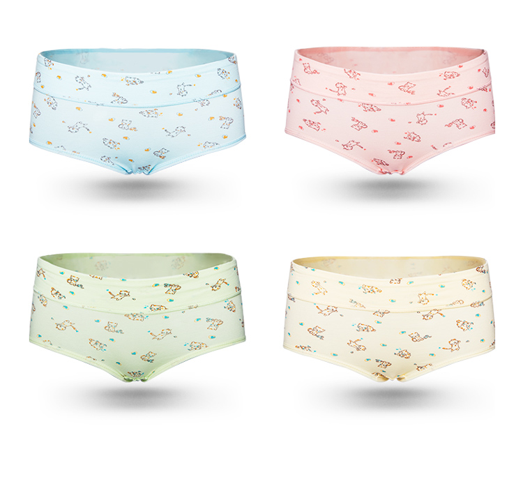 Quần lót nữ đậu đỏ 4 hộp quà tặng với mắt cá chân cotton Kiểu trẻ trung thoải mái mềm mại cao eo quần lót nữ quần lót su
