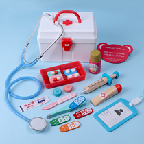  Childrens house little doctor toy set Boy dentist stethoscope Nurse Girl baby medical box injection