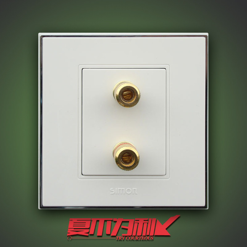 Simon Switch Socket 56 Series 86 Type One Speaker Audio Wiring Panel Sound Wiring Concealed V55401