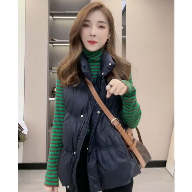 High-neck sweater women's autumn and winter new Korean version of the self-cultivation bottoming shirt long-sleeved striped color-blocking turtleneck sweater