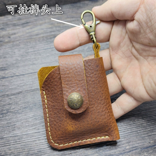 Зажигалка, кожаный универсальный защитный чехол ручной работы, из натуральной кожи, воловья кожа