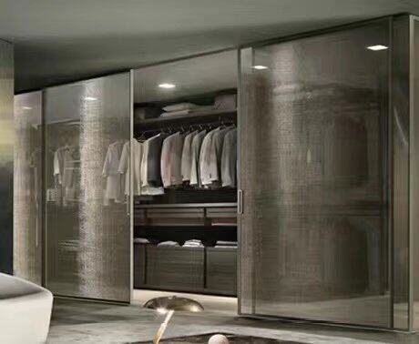 Sandwich glass Wardrobe door Sliding door Clip Juan glass Screen partition Art glass Laminated glass Clip painting glass