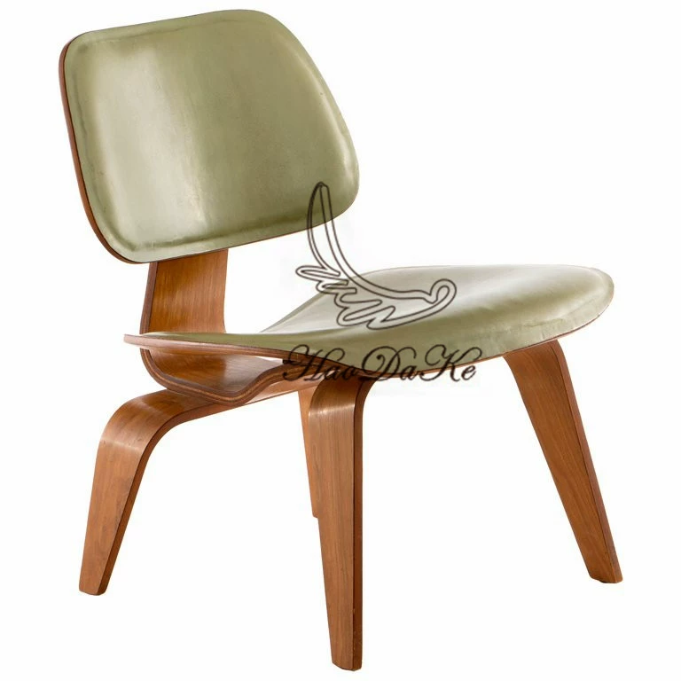 Haoda khách thiết kế nội thất Eames tam giác vỏ ghế cong tấm gỗ cong nụ cười ghế máy bay ghế bàn ăn