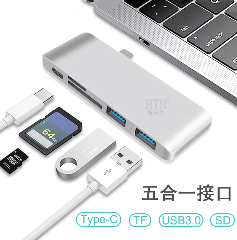 Bộ chuyển đổi Haiti C-Type Type C sang HDMI Apple Converter Phụ kiện Macbookpro không khí cho máy tính xách tay Huawei mate20X / P20 nut R1 Thunderbolt 3 để mở rộng USB - USB Aaccessories