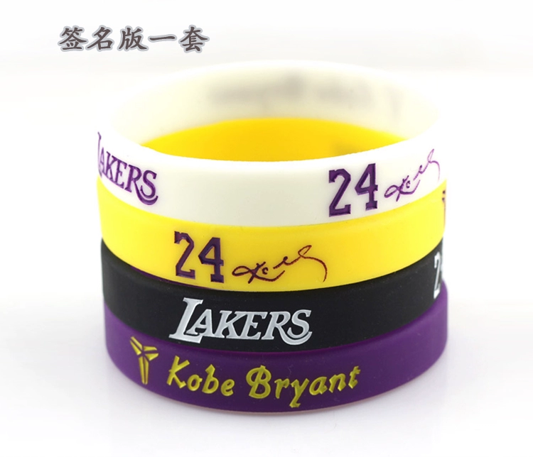 Vòng đeo tay cổ điển Lakers Kobe kỷ niệm bóng rổ Silicone sáng đôi dây đeo cổ tay