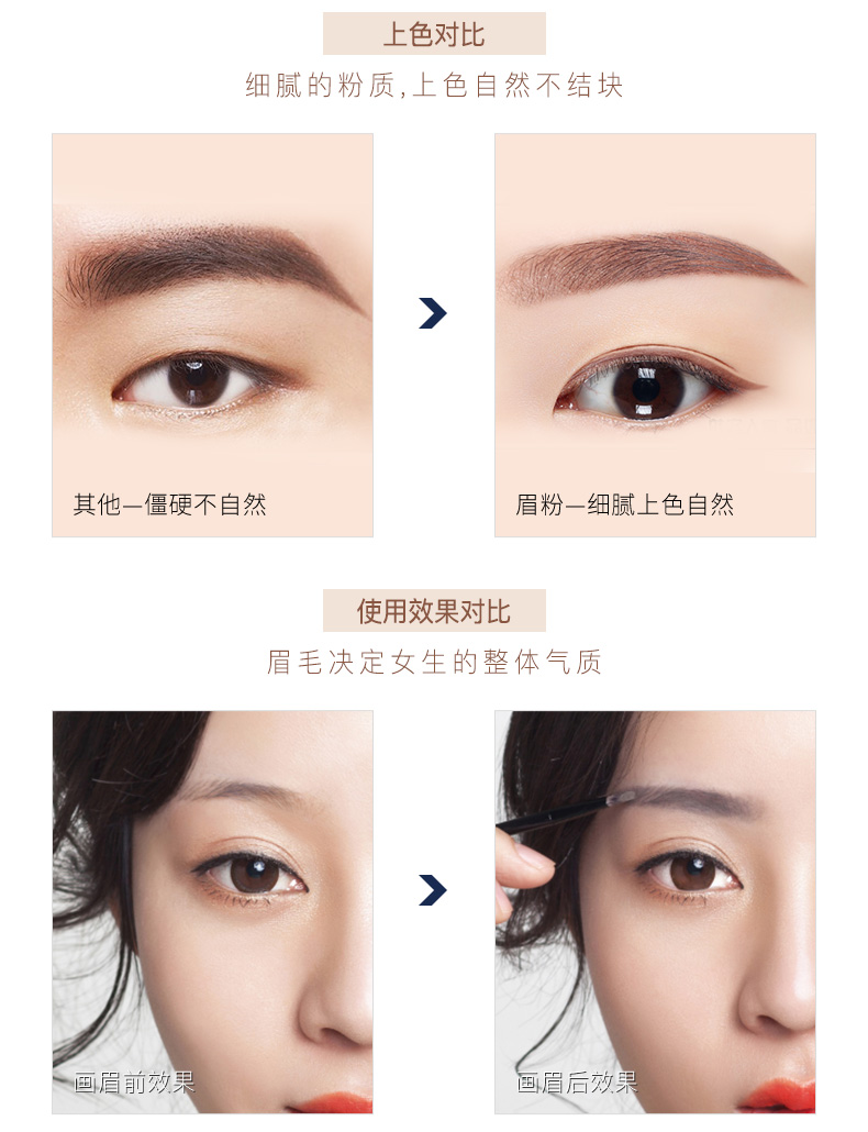 Lông mày bột nữ chính hãng không thấm nước và mồ hôi không đánh dấu bền màu đen xám dành cho người mới bắt đầu bút chì lông mày đầy đủ của net net thrush artifact - Bút chì lông mày / Bột / Stick chì kẻ mày innisfree màu 05