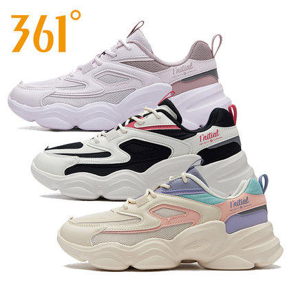 361 Sneakers Women's Shoes 2021 Spring Autumn Season New Running Shoes 361 Degrees Damping Net Face Breathable Casual Running Shoes Women