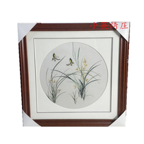 Pure handmade new boutique Suzhou embroidery painting Su embroidery finished product hanging painting Xuanguan decoration painting 3535 orchid