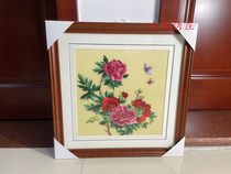 Pure handmade new boutique Suzhou embroidery painting Su embroidery finished product hanging painting Xuanguan decoration painting 3535 flowers Kaifu expensive