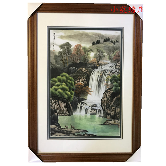 Pure handmade new boutique Suzhou embroidery painting Su embroidery finished product hanging painting Xuanguan decoration painting 4060 landscapes