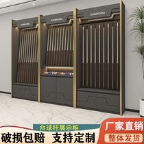 New billiard cue display cabinet member storage cabinet paint room hall ballroom table with velvet grille cue cabinet customization