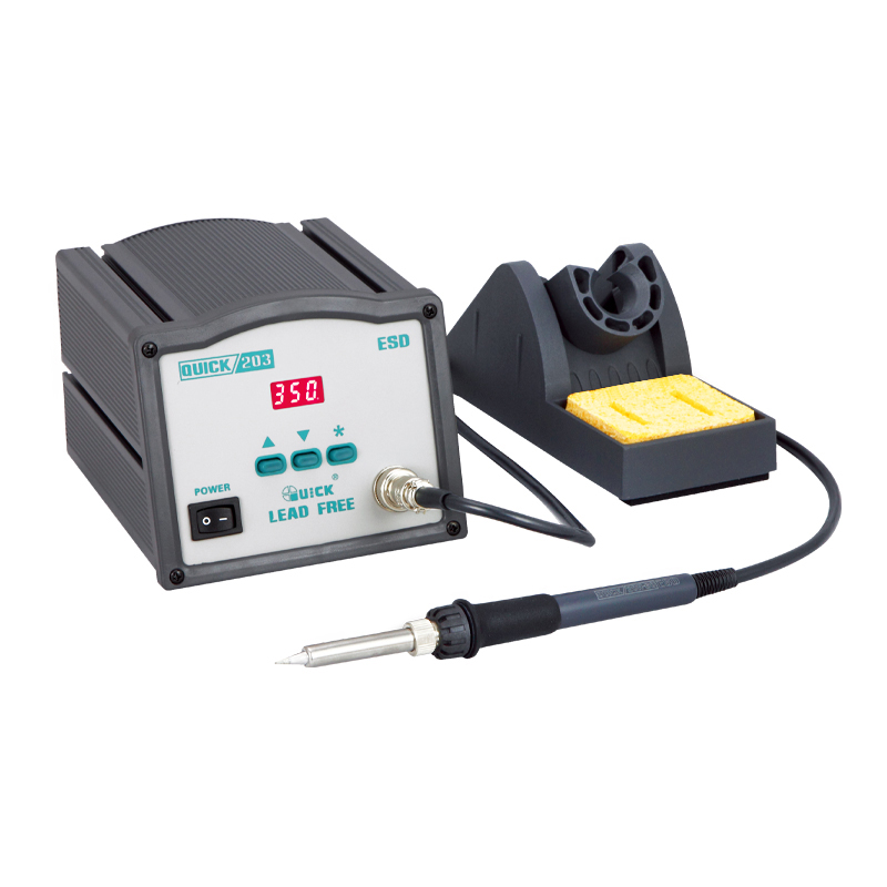 Original Quick 203 lead-free soldering station QUICK203 lead-free digital display soldering station 60W fake one penalty ten