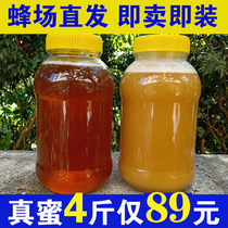 Pure natural soil honey without adding wild honeycomb honey block authentic farmhouse self-produced Baihua crystal barrel peak honey
