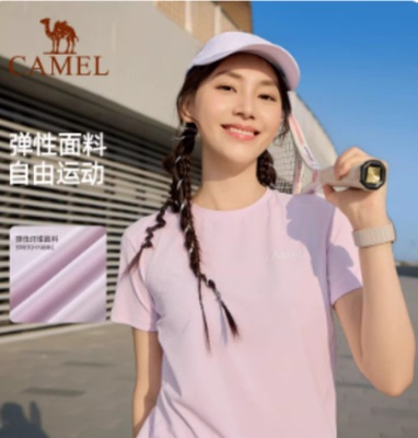 骆驼速干T神运动T恤女2026夏新款情侣冰感防晒圆领速干衣短袖体恤