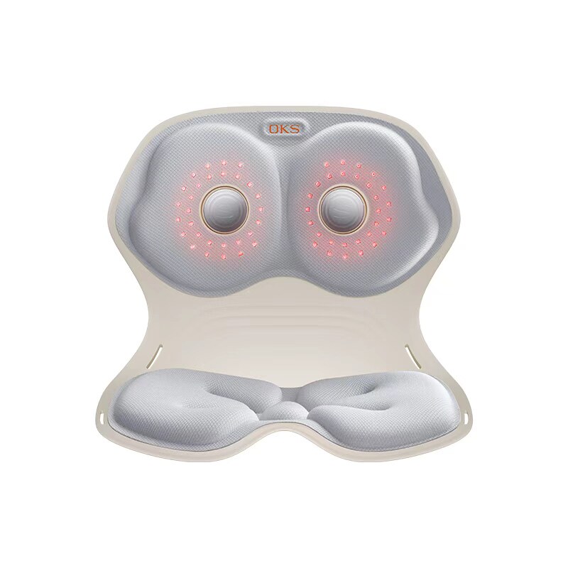 OKS红光护腰按摩坐垫按摩椅加热腰部支撑靠垫远红外热敷腰靠垫