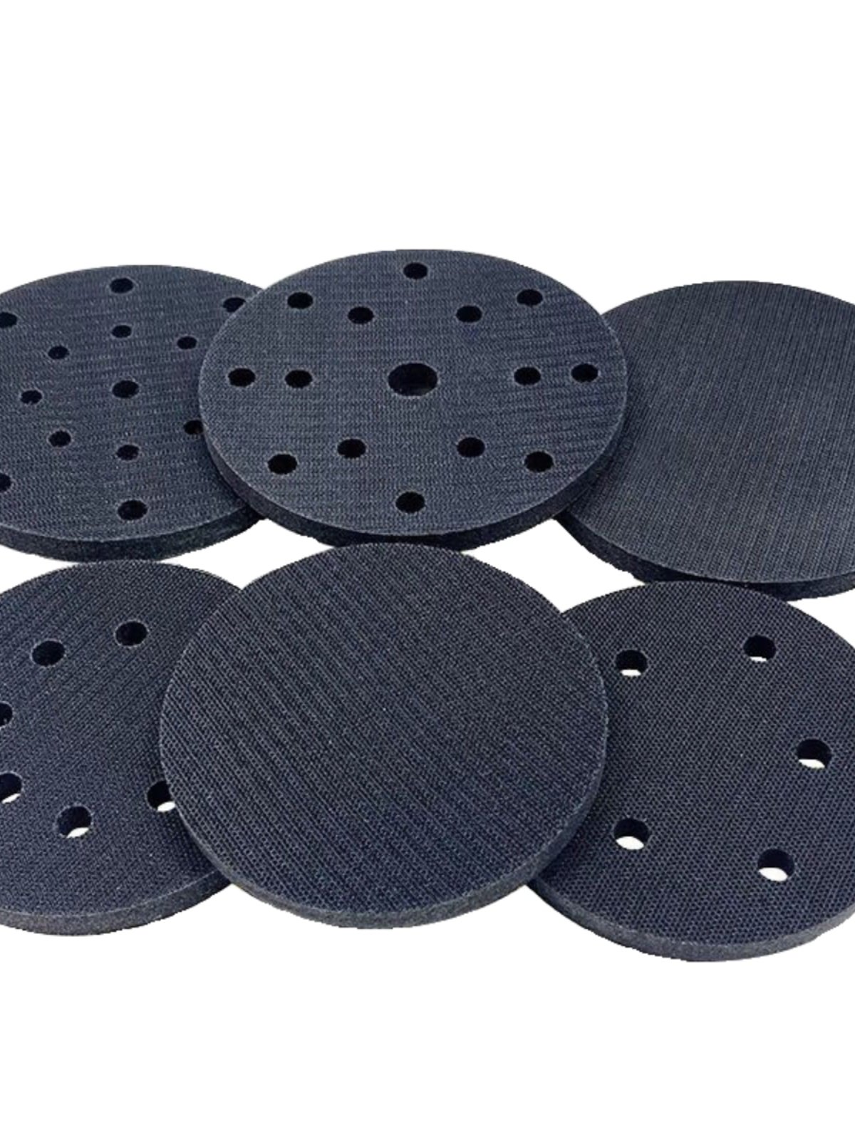 5-Inch 6-Hole 6-Inch 17-Hole Grinder Protective Pad Pneumatic Dry Grinder Sponge Buffer Pad Self-Adhesive Soft Pad Protective Pad