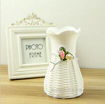 Simulation plastic vase desktop flower arrangement simple rattan flower pot flower pot rubian creative simple small vase