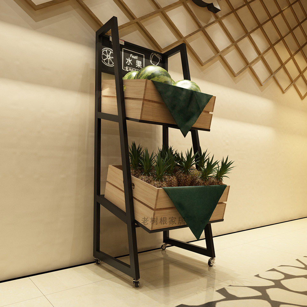 Steel Wood 100 Orchard Supermarket Fruit Racks Fresh Fruits And Vegetables Rack Vegetable Racks Water Fruits Store Fruits And Vegetables Shelves shelves 34