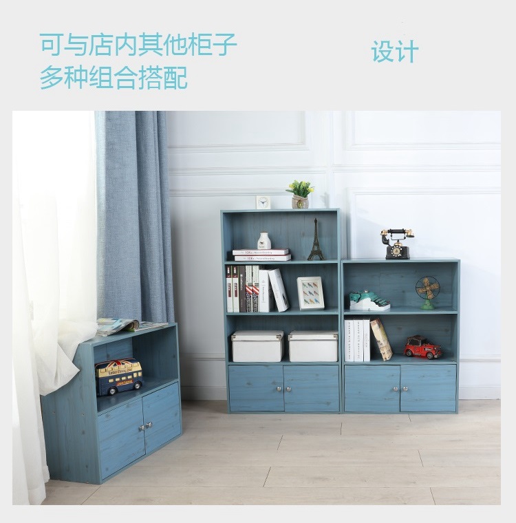 kệ tủ sách kết hợp sáng tạo của trẻ em tủ khóa tủ tối giản hiện đại đơn giản với cửa ra vào đa chức năng - Buồng tủ đầu giường gỗ